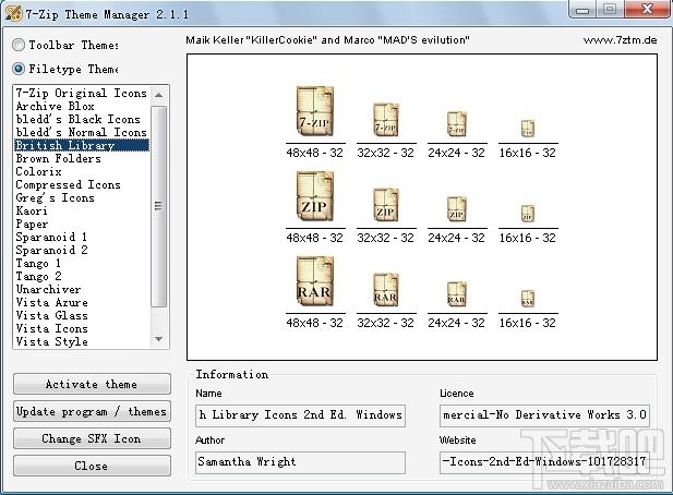 7-Zip,7z,7-Zip主题，7-Zip Theme Manager