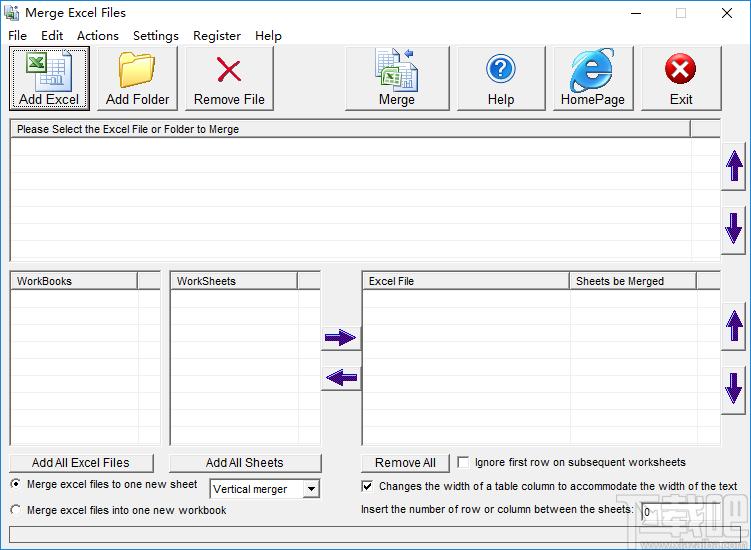 Merge Excel Files下载,合并Excel表软件,办公软件,Excel合并,表格合并