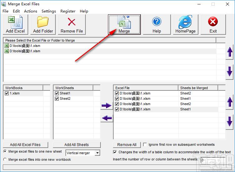 Merge Excel Files下载,合并Excel表软件,办公软件,Excel合并,表格合并