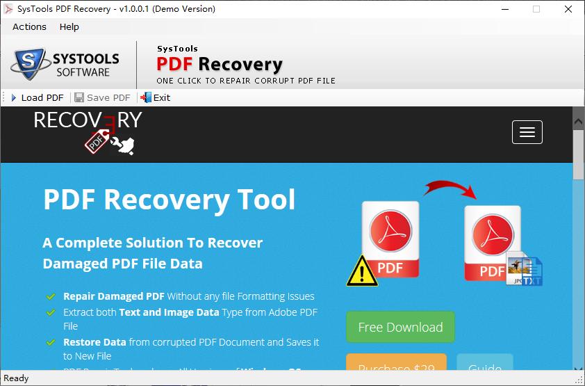 SysTools PDF Repair下载,PDF修复软件